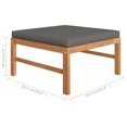 thumbnail image 2 of vidaXL Footrest with Dark Gray Cushion Solid Teak Wood, 2 of 4