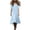 Light Blue, variant on Ecqkame Women's Linen Dresses Solid Color Short Sleeve Crew Neck Loose Long Dress Casual A Line Flowy Boho Dresses Army Green XXL