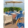 thumbnail image 5 of Outdoor Tablecloth with Umbrella Hole for Patio/Picnic/Party/Camping, Orange Navy Blue Coral Waterproof Table Cloth Rectangle Table Cover Washable, Summer Beach Coastal Ocean Starfish (54"x 80"), 5 of 8