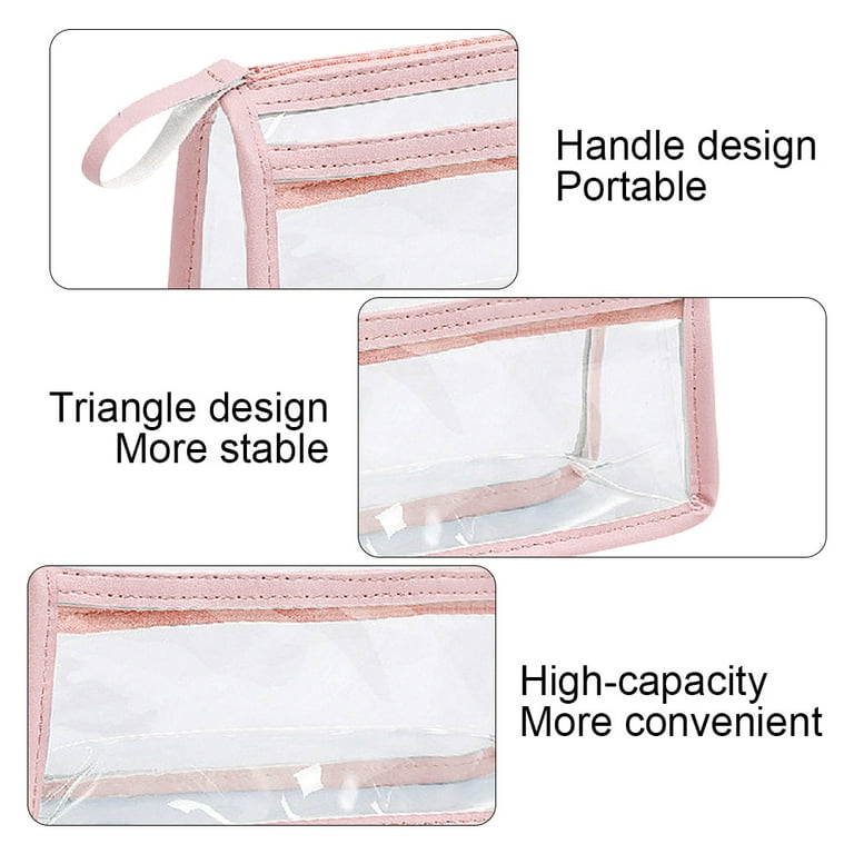 3 Ring Pencil Pouch Bulk, Pencil Pouches for 3 Ring Binders, 3 Holes Cloth  Zippered Pouches for Storing School and Office Supplies, Clear Pencil Pouch