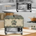 thumbnail image 3 of TSOVTHRID Boho Mandala Paw Print Microwave Oven Dust Cover with Handle Stain-Resistant Universal Toaster Oven Cover Oil-Proof Small Appliance Dust Covers, 18.25"W x 14.5"D x 11"H, S, 3 of 7