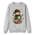 thumbnail image 6 of KHONTS Matching Merry Christmas Sweatshirts for Family Holiday Xmas Long Sleeve Pullover Tops Women Grey, 6 of 6