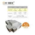 thumbnail image 2 of CH-BOX Corrugated Mailers, Cardboard Shipping Boxes, Inner Size 7" x 6" x 2", Oyster White (Pack of 50), 2 of 6
