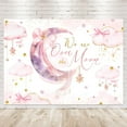 thumbnail image 3 of We are Over The Moon Baby Shower Backdrop Photography Moon and Stars Starry Night Celestial Background Twinkle Little Star Newborn Party Decorations Banner Photo Booth Props Supplies, 3 of 4