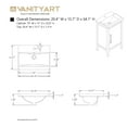 thumbnail image 6 of Vanity Art 20” Single Sink Bathroom Vanity Cabinet with Ceramic Countertop, 6 of 9