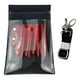 thumbnail image 5 of Estuche para tijeras, bolsa para tijeras, herramienta para tijeras, cuero de PU con cinturón, tijeras para el cabello rojo claro, 5 of 9