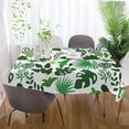 thumbnail image 6 of Tropical Palm Leaves Rectangle Tablecloth, Dust Proof Anti Wrinkle Wipeable Table Cloth Tabletop foration of Dinner Kitchen Wedding Holiday Party 60"x60" Decor Gift, 6 of 7