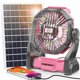 thumbnail image 1 of Ventilador solar real de 3000 mAh con panel solar de 10 W con linterna LED, 1 of 7