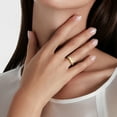 thumbnail image 3 of Everly Women's 1 1/2ct TGW Created White Sapphire Yellow Silver Heart Eternity Ring, 3 of 10