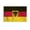Official German Flag 4x6 ft Flag, variant on AGAS Small German State Ensign 12x18 inch Flag mounted onto 24 inch Wood Pole Printed Single Sided on Polyester Double Stitched Handheld Mini German Flag on Stick