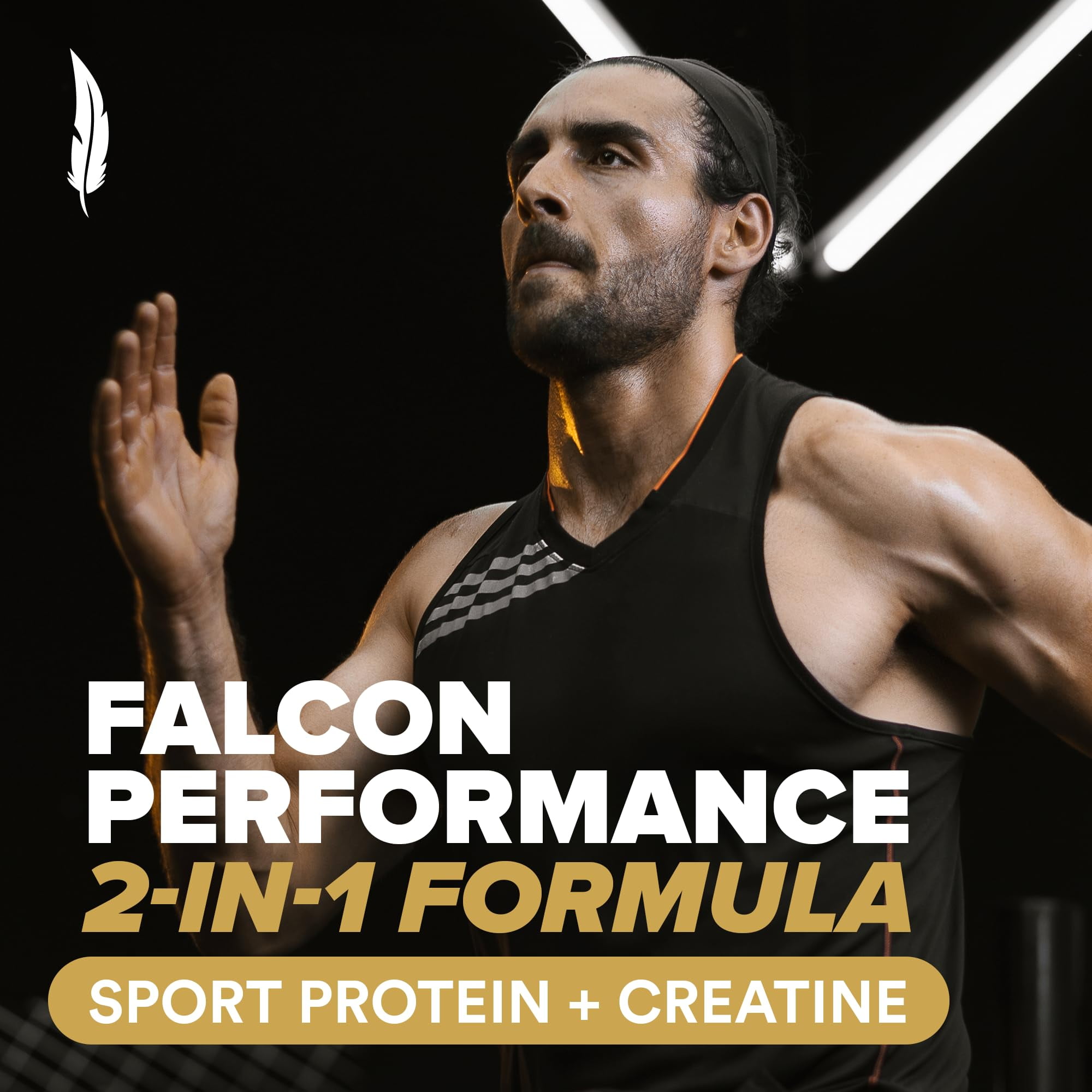 BIRDMAN Falcon Performance Vegan Protein Powder with Creatine, Vanilla Flavor, 49 Servings, 5lb