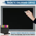 thumbnail image 4 of BizChair Rustic Grey Magnetic Wall Chalkboard, 18" x 24", Framed Decorative Chalkboard with Eraser - For Kitchen, Weddings, Restaurant Menus and More!, 4 of 18
