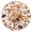 Fall, variant on Round Tablecloth with Elastic Edge, Floral Print on Polyester Fabric, Reusable and Easy to Clean, Fits 44-52 Inch Table for Indoor or Outdoor Meals