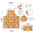 thumbnail image 7 of Autumn Fall Leaves Pattern Apron-Garden Aprons for Women with Pockets-Cotton Linen Waterproof Kitchen Cooking Gardening Aprons Adjustable for Kitchen,Cooking,BBQ and Salon 33"x27", 7 of 7