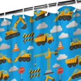 thumbnail image 3 of Cartoon Construction Vehicles Barriers Blue Pattern Shower Curtain 36"x72" ,Bathroom Decorative Shower Curtains Set with 12 Hooks,Modern Waterproof Washable Shower Curtain, 3 of 6