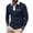 Navy, variant on Long Sleeve Polo Shirts For Men Slim Fit Quarter Zip Polo Shirt With Contrast Collar Placket And Chest Pocket Casual Business T-Shirt For Daily L Black