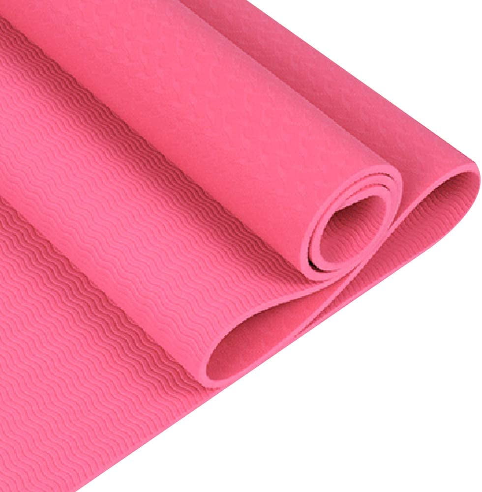 Yoga Mat, TPE Material - Textured Non Slip Surface and Optimal Cushioning 72"x 26" Thickness 1/4"