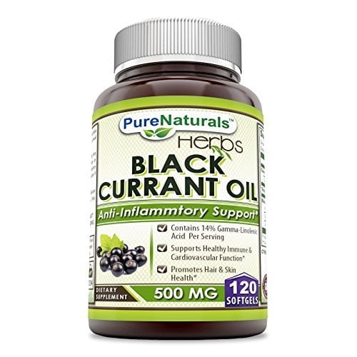 Pure Naturals Black Currant Oil - 500 Mg 120 Softgels - Excellent Source Of Essential Fatty Acid - Supports Healthy Immune and Cardiovascular Function*