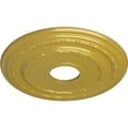 thumbnail image 3 of Ekena Millwork 15 3/8"OD x 3 5/8"ID x 1"P Dublin Ceiling Medallion (Fits Canopies up to 8 1/4"), Hand-Painted Rich Gold, 3 of 6