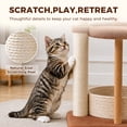thumbnail image 6 of PAWZ Road 35"Wood Cat Tree with Scratching Posts for Small Cats, Large Platforms,Large Perches, Multi-Level Cat Tower, 6 of 10