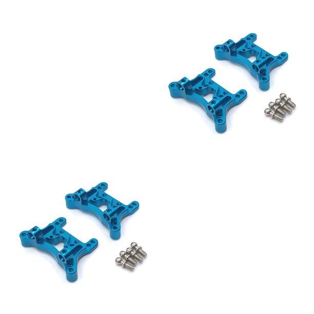 Vogacara Tablero de amortiguador de metal Control remoto Coche 1:18 Repuestos de vehículos Reemplazo de modificación para Wltoys A949 A959 A969 A979 Azul 2piezas Vogacara CBP214590
