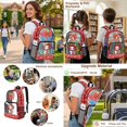 thumbnail image 5 of DISNIMO Axolotl Strawberry Print See Through Backpack Set 3Pcs for School, Stadium Approved Clear Bookbag 17" with Lunch Bag & Pencil Case, Fast Security Check, 5 of 5