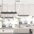 thumbnail image 5 of 33” Hanging Pot Rack Ceiling Mount, Black Metal Pan Rack Hanging with 15 Hooks, Oval Pots and Pans Hanging Rack, Ceiling Hanging Pot Racks with Grid, Pan and Pot hangers for Kitchen Cookware Utensils, 5 of 7