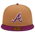 thumbnail image 2 of Men's New Era Brown/Purple Atlanta Braves Two-Tone Color Pack 59FIFTY Fitted Hat, 2 of 5