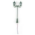 thumbnail image 1 of Bearachild Farola LED de cabezas, lámparas de jardín para exteriores, escala, farola en miniatura, patios, tren, paisaje ferroviario, Artesanía Verde (blanco cálido), 1 of 6