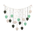 thumbnail image 3 of Tapiz de macramé tejido para colgar en la pared, estilo bohemio, con borlas de hojas, para sala de estar. Verde, 3 of 9