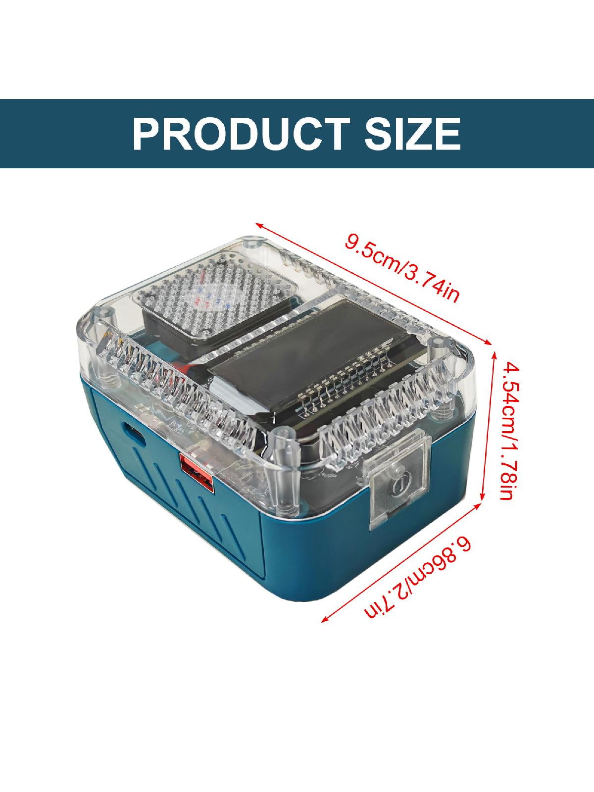 MultiPurpose Lithium Battery Charger Adapter with USB C Port 140W High Power Output Digital Display for Makita Batteries