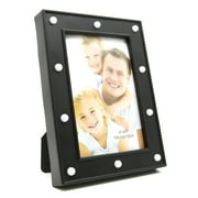 VeZee Bright Life Solid Black Colors 4X6 Inches Picture Frame to Display Photos for Wall or Tabletop with Lightening Effects & Clear Glass View to Give an elegant look of you pictures: Qty 1