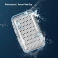 thumbnail image 2 of Fly Boxes for Fly Fishing Jig Boxes Two-Sided Waterproof Lightweight Fly Fishing Box Easy Grip Transparent Lid Fly Fishing Lures Box, 5.9"x 3.8"x 1.77", Grey, 2 of 8