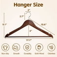 thumbnail image 5 of HomGarden 50 Pack Wood Clothes Hangers W/360° Swivel Hook for Adult Coats Shirts Jackets, Brown, 5 of 10