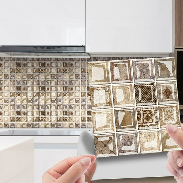 Oefntac Tile Stickers 10pc Crystal Tile Stickers DIY Self-Adhesive Wall Stickers