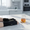 thumbnail image 2 of twisto Fingerless Compression Glove Pain Relief Carpal Tunnel Glove Exposed Finger Design Carpal Tunnel Wrist Brace for Office Workers, Computer Work, Gray, M, 2 of 9