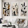 thumbnail image 1 of Designart "Urban Groove Garden Abstract Geometrics V" Modern Geometric Framed Wall Art Set Of 3 - Black Abstract Frame Gallery Set For Office Decor, 1 of 6