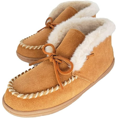 

Clarks Women s Moccasin Bootie Slippers Suede Indoor/Outdoor Slip-Ons (6 M US Cinnamon)