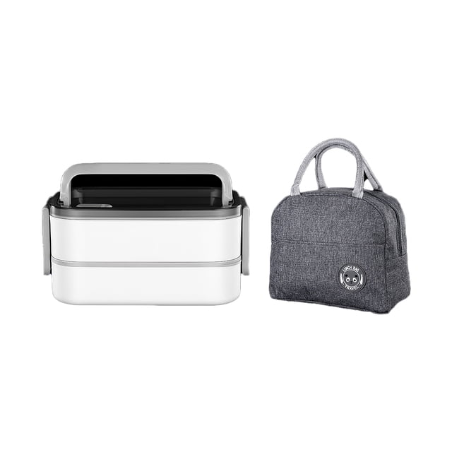 Heated Lunch Box 3 Layers Insulated Lunch Container Leak-Proof Thermal Bento Box Every Parts Detachable Meal Heater with Handle
