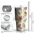 thumbnail image 6 of 30oz Autumn Fall Leaves Pattern Tumblers Stainless Steel Tumbler with Lid and Straw,Vacuum Insulated Double Wall Travel Tumbler Cups Mug with Cleaning Brush for Coffee,Tea, 6 of 7