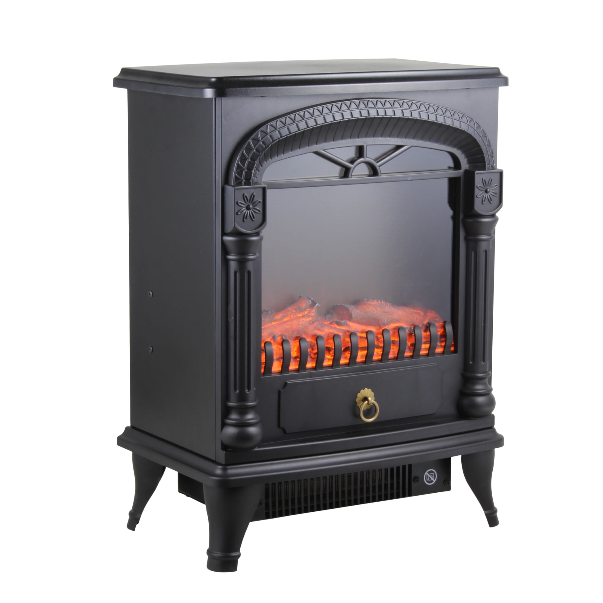 Comfort Zone CZFP4 Electric Fireplace Stove Heater, Black - Walmart.com