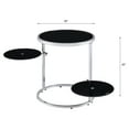 thumbnail image 6 of ACME Lynch Round Accent Table in Black and Chrome, 6 of 6