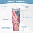 thumbnail image 5 of Haiem Pink Parrot Tropical Blossoms Printed 40OZ Ice Bully With Handle - Portable for Hot & Cold Drinks, Travel, Gym, Home, and Outdoor Activities, 5 of 8