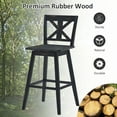 thumbnail image 4 of Gymax 4PCS Swivel Bar Stools 29'' Counter Height Chairs w/ Footrest Black, 4 of 6