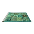 thumbnail image 2 of Ahgly Company Machine Washable Indoor Rectangle Abstract Turquoise Blue Modern Area Rugs, 5' x 8', 2 of 4