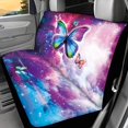 thumbnail image 2 of Uourmeti Galaxy Butterfly, Non-Slip Replacement Rear Bench Seat Protectors Set of 2 Waterproof All Weather Car Back Seat Cover for Auto Car Interior, 2 of 4