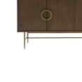 thumbnail image 4 of 2 Double Door Storage Buffet with Semi Circle Pulls and Tubular Legs, Brown - BM216795, 4 of 5
