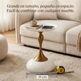 thumbnail image 4 of Mesa Auxiliar Sala Dorada FurnitureR Mesa de Noche Oro, 4 of 8