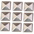 thumbnail image 1 of HUGFEGWE 100 Pcs Clous Pyramide Flatback à Coller Clous Rivets Clous Carrés en Cuivre DIY Clous Carrés Métal Punk Chaussures Argent Colle sur Métal CA919-79305, 1 of 9