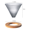 thumbnail image 4 of Juego de 2 embudos de café con forma de V y gotero de vidrio con forma de fresa para filtro de café, diámetro interior de 8,8 cm, 4 of 6
